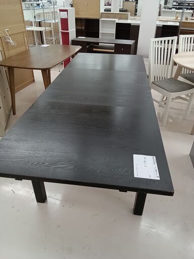 ★ジモティ割あり★ IKEA スライド式テーブル ブラック W140.5×D84×H74.5 クリーニング済み TC503