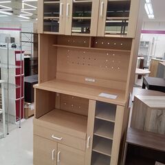 ☆ジモティ割あり☆ レンジボード ベージュ W90×D41×H182 クリーニング 