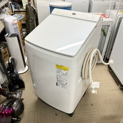 【超美品‼️】パナソニック 2019年製 8.0/4.5kg縦型洗濯乾燥機 洗濯機 洗剤/柔軟剤自動投入 ヒーター乾燥 ホワイト♪