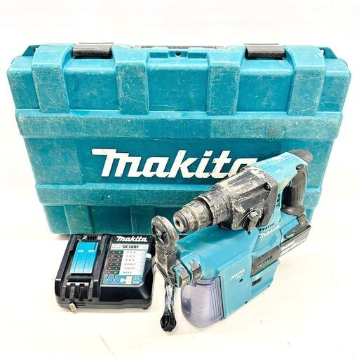 【送料無料】makita/マキタ 充電式ハンマドリル HR244D 18V バッテリー2個 充電器 DX01 集塵機