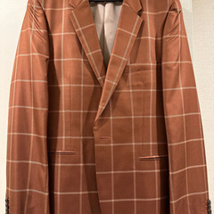 処分特価！未使用！ポールスミス  PaulSmith スーツ　ジャケット　ブラウン　L　シルク