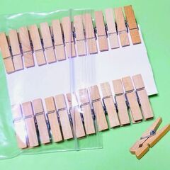 4️⃣木製ピンチ／ナチュラル小２６個✨未使用分