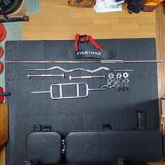 筋トレ器具 (バーベルラック、ベンチ、シャフト、プレート、その他)