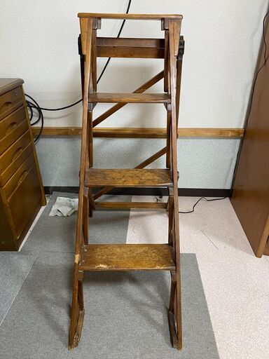 【決まりました】イギリス ヴィンテージ梯子 脚立 アンティーク ステップラダー ディスプレイ The Hatherley Jones Patent Lattistep Ladder #37219-3-050