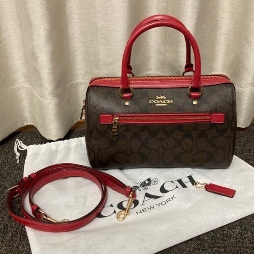 極美品 コーチ COACH ショルダーバッグ ローワンサッチェル ミニボストン 2way シグネチャー