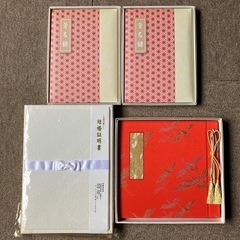 芳名録3つ　結婚証明書1つ　ウエディングセット