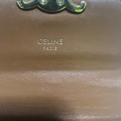 CELINE/セリーヌ トリオンフ スモールトリフォールド コンパクトウォレット レザー 三つ折り財布 ホワイト