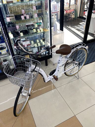 21テクノロジー/電動自転車/26インチ/3段変速/白/ホワイト/未使用品/メーカー1年保証