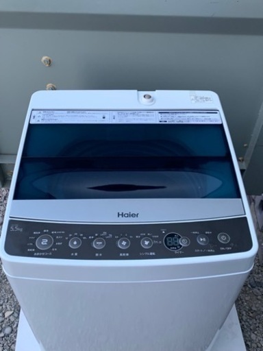 洗濯機 2017年製 Haier JW-C55A 5.5kg ホワイト系 一人暮らし