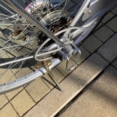 ママチャリ２６インチ　オ一トライト　6段ギア