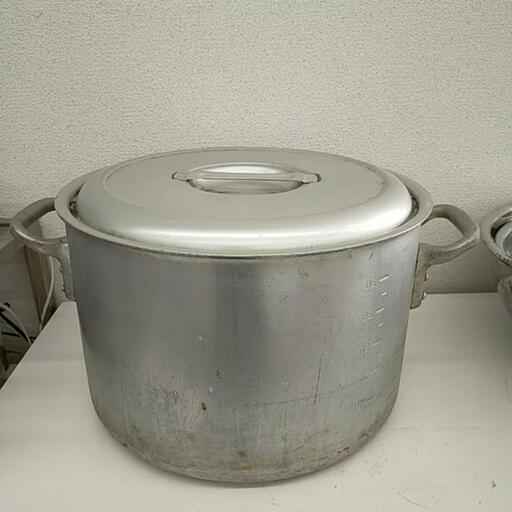 42cm 38L KING POTS 両手鍋 蓋付 ※2400010284847