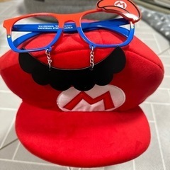 【ネット決済・配送可】USJ マリオ 帽子メガネセット