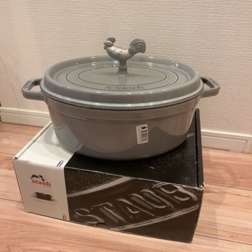 未使用品　STAUB オーバル　鍋底　27cm 鍋蓋　31cm