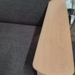 ★美品❗【カリモク】2022年購入　WW41モデル　3人掛けソファー　木製肘掛け　ファブリック　19万円位💳自社配送時🌟代引き可💳※現金、クレジット、スマホ決済対応※