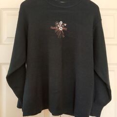 Venticello　ニットセーター　黒　刺繍　Mサイズ