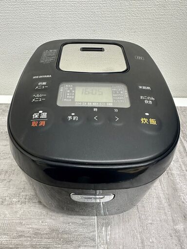 アイリスオーヤマ 炊飯器 5.5合 IH式 40銘柄炊き分け機能 極厚火釜 ブラック RC-IK50-B　2023年製