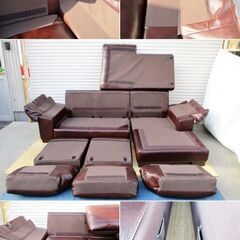 VIOLINO　3人掛ソファ　カウチソファ 合皮　茶色　ブラウン インテリア　おしゃれ　ヴァイオリーノソファ専門メーカー