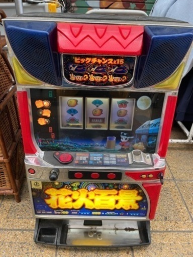 エレコ パチスロ実機 花火百景 ハナビヒャッケイE 100V パチンコ スロット 本体キー 設定キー コイン必要機