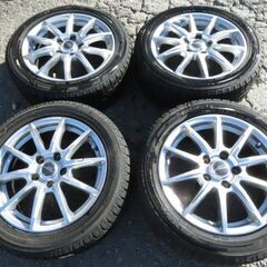 限定販売希少未使用タグ・カード付ドミニクフランスネクタイクールドゥソワ-スタッドレスタイヤ　バリ山　シュナイザーエーテック　アルミホイール　16*6.5J　5穴　PCD:114.3　ヨコハマ　iceGUARD