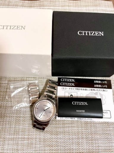 [ほぼ未使用/付属品完備/稼働]CITIZEN ECO-DRIVE シチズン エコドライブ J810/デイト/ソーラー充電/腕時計