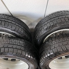 30プリウス外　４本セット　195/65R15 7分山　ピレリ　スタッドレス　アルミホイール付き　