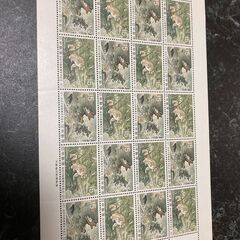 １９７１年政府印刷事業百年記念シート　龍と虎の日本画