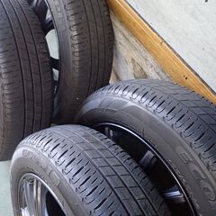 【お取引終了！】★軽乗用車用新品14インチアルミホイール（155/65R14中古タイヤ付き）