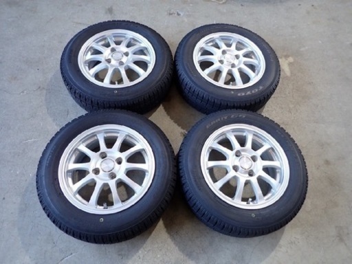 【165/70R14】パッソ ヴィッツ スペイド アクアなどに 中古スタッドレス ▼14×5.5J 100/4H ET47▼