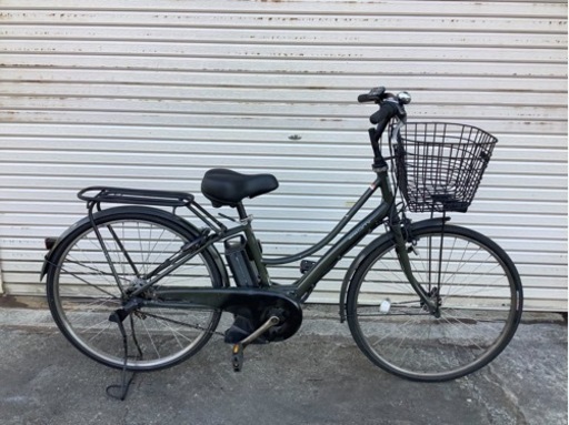 251 ヤマハ新機種電動アシスト自転車pasAmi26インチ　カーキアルミボディー