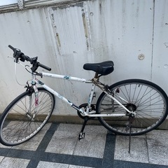 【クロスバイク譲ります】福岡市中央区直接渡しのみ 白 ホワイト ...