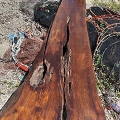 もともとカウンターに使ってた1枚木