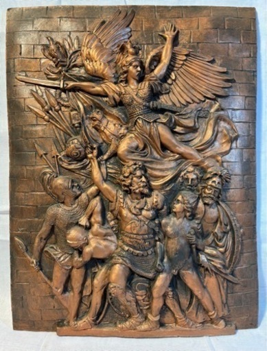 レリーフ・ギリシャ神話・ゼウス、ミカエル・ 樹脂製・彫刻風 装飾品 壁掛け