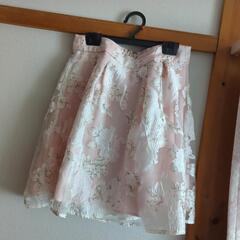 花柄　ピンク　スカート
