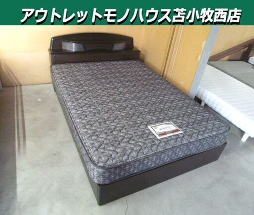 アンネル＆シモンズ ダブルベッド マットレス付き 幅141×奥行217×高さ81cm 引出収納付き 寝具 家具 ダブルサイズ 苫小牧西店