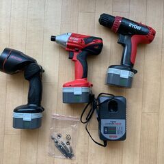 【電動工具・RYOBI】 充電式インパクト・電動ドライバー・充電式ライト
