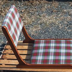 木製 折りたたみ式 座椅子 赤 