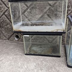 取引中【セット】90cm水槽×３　60cm水槽×１　おまけ（45cm水槽×１（底面割れあり））