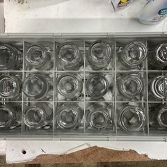 ガラスコップ(18個、食洗機対応ケース付き)