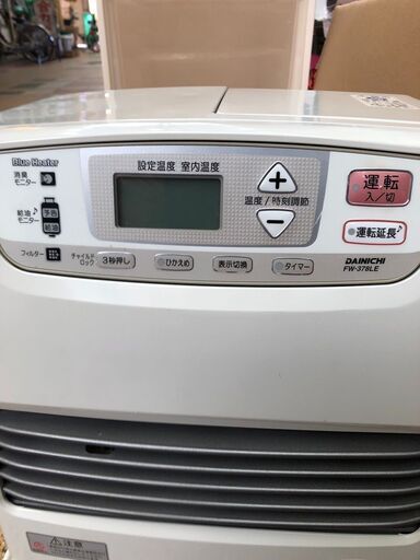 ☆中古￥6,800！ダイニチ　石油ファンヒーター　家電　2012年製　FW-378LE型　2012年製　【BK279】