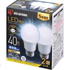 アイリスオーヤマ LED電球 口金直径26mm 広配光 40W形...