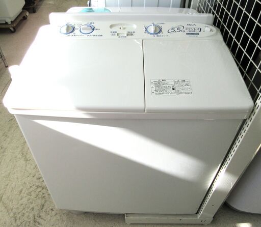 AQUA / アクア 5.5kg 二槽式洗濯機 AQW-N551 2017年製 取扱説明書付き【ユーズドユーズ名古屋天白店】JO0089