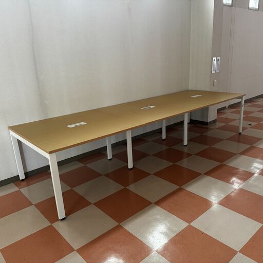 ◎J945 事務机 事務テーブル パソコンデスク 幅360㎝×奥行10㎝×高さ70㎝ (rt)