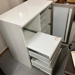 北海道　帯広　キッチンカウンター　ニトリ　キッチン　収納　キッチンラック　ホワイト　白
