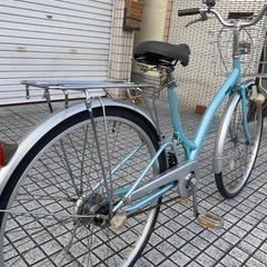 【26インチ自転車】内装3段変速付　センタースプリング仕様　前後タイヤ、前カゴ、サドル新品❗️若林自転車　浜大津店　SALE中❗️