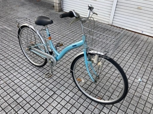 【26インチ自転車】内装3段変速付　センタースプリング仕様　前後タイヤ、前カゴ、サドル新品❗️若林自転車　浜大津店　SALE中❗️