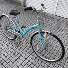 【26インチ自転車】内装3段変速付　センタースプリング仕様　前後タイヤ、前カゴ、サドル新品❗️若林自転車　浜大津店　SALE中❗️