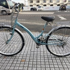 【26インチ自転車】内装3段変速付　センタースプリング仕様　前後タイヤ、前カゴ、サドル新品❗️若林自転車　浜大津店　SALE中❗️
