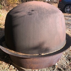 釜大型鉄製釜珍品五右衛門風呂にも超珍品インテリア