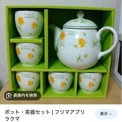 hiromichi nakano ポット茶器セット💚花柄・三洋陶...