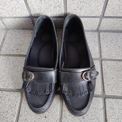 黒　レディス　靴　
